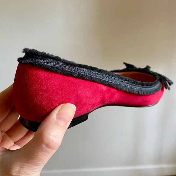 Marc By Marc Jacobs Red Suede Ribbon Flats - Picture 8 of 12
